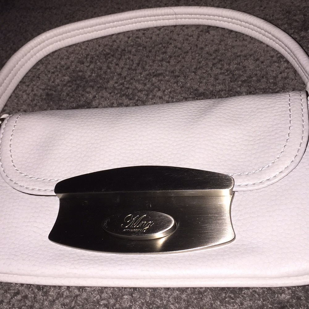 Mango “MNG” White Mini Leather Handbag